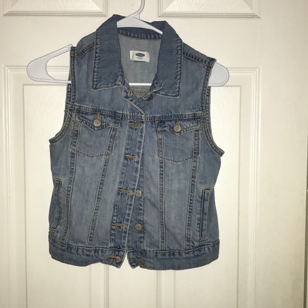 sleeveless jean jacket